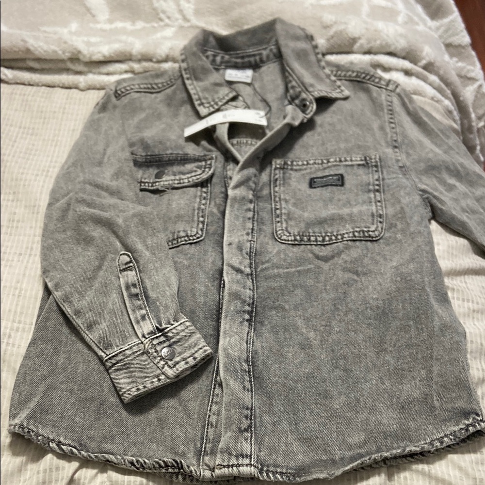 🟢10x$20 Zara Charcoal Denim Jacket